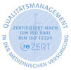 Logo Zertifizierung nach DIN EN ISO 9001:2015 und DIN EN ISO 15224:2017 (Clewing & Partner)